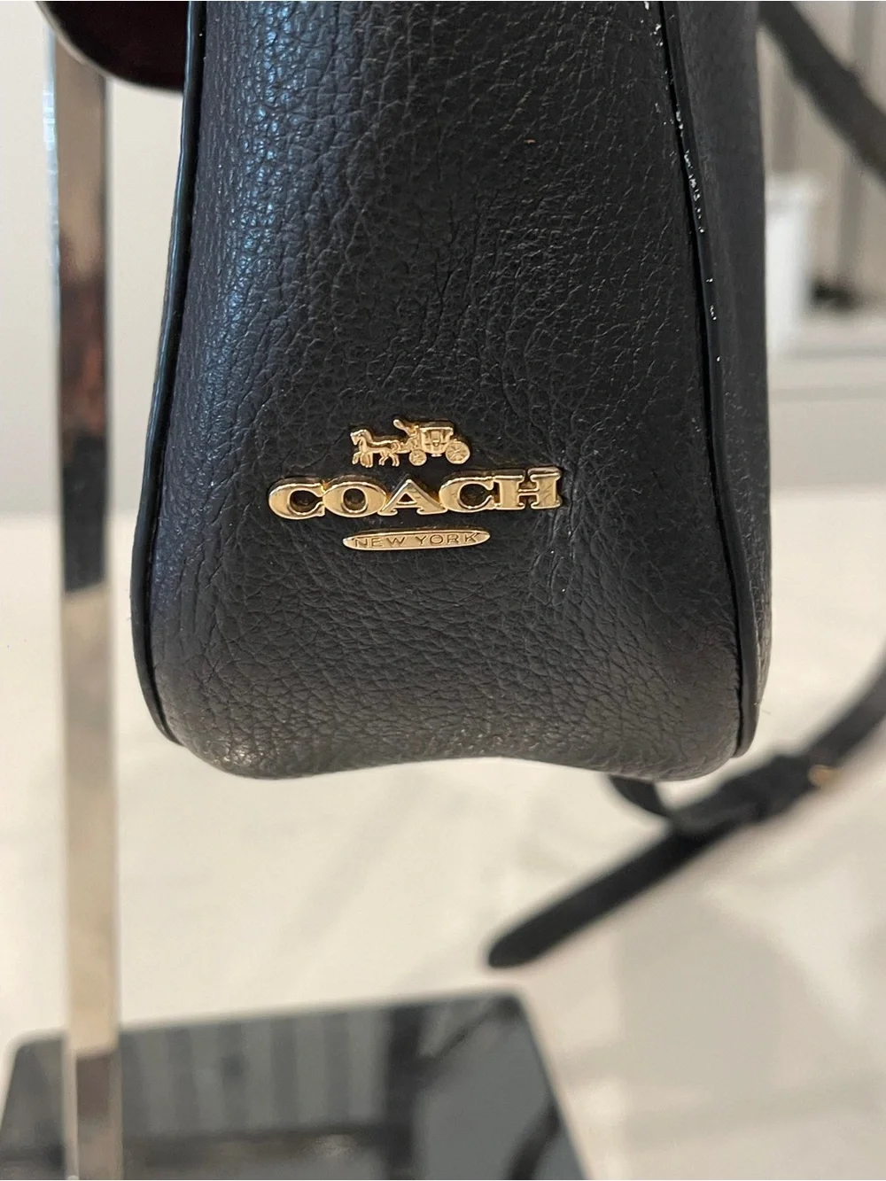 Coach C1557 Marlie Top Handle Leather Satchel/Shoulder Bag in Black